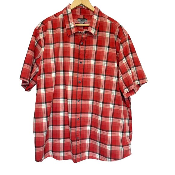 Gander Mountain Guide Series Camp Shirt Mens Size 3XL Red Plaid Rugged Utility - Picture 1 of 9